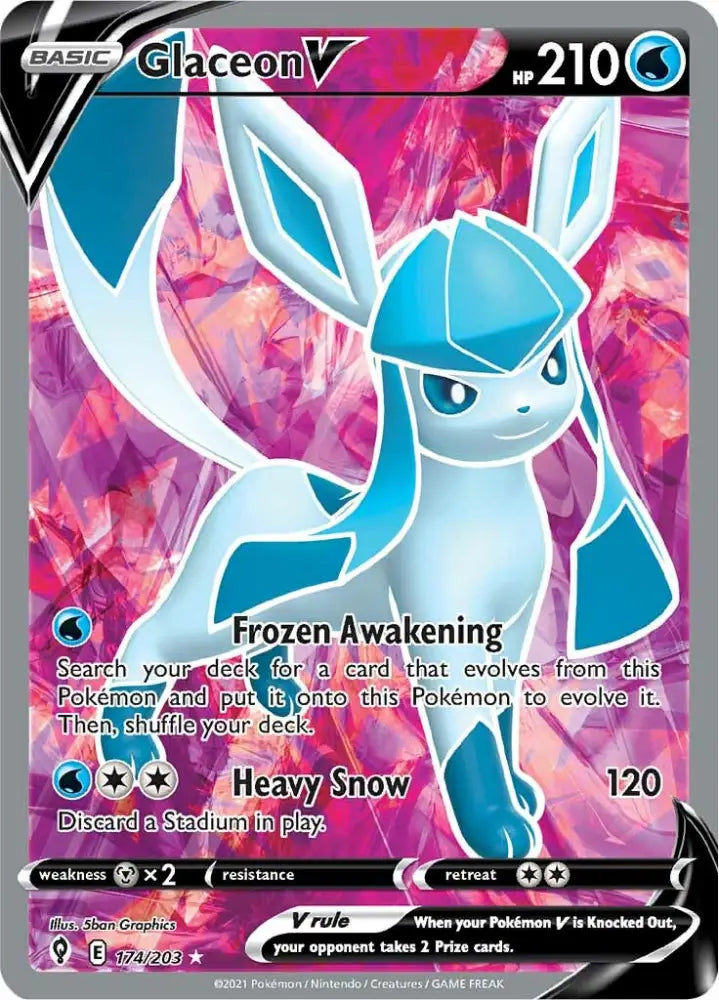 Glaceon V (174/203) [Sword & Shield: Evolving Skies] - Pokemon Single