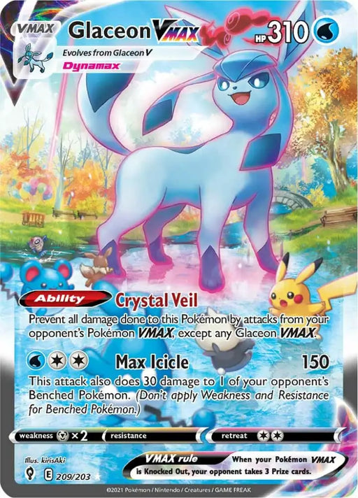 Glaceon VMAX (209/203) [Sword & Shield: Evolving Skies] - Pokemon Single