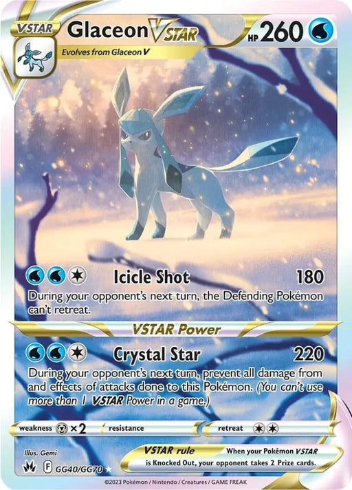Glaceon VSTAR (GG40/GG70) [Sword & Shield: Crown Zenith] - Pokemon Single