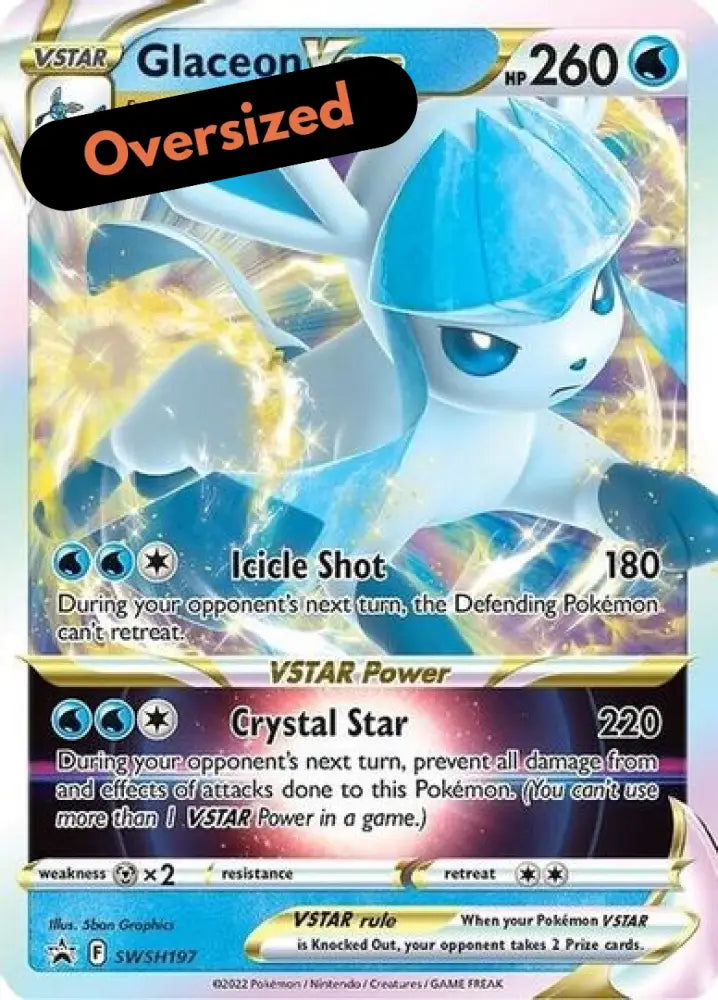 Glaceon VSTAR (SWSH197) (Jumbo Card) [Sword & Shield: Black Star Promos] - Pokemon Single