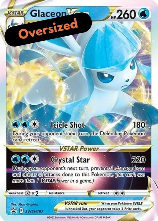 Glaceon VSTAR (SWSH197) (Jumbo Card) [Sword & Shield: Black Star Promos] - Pokemon Single