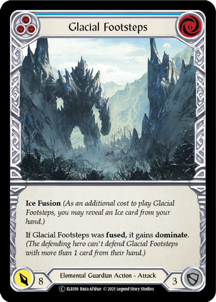 Glacial Footsteps (Blue) [Tales of Aria Unlimited] Unlimited Rainbow Foil - Flesh And Blood Single