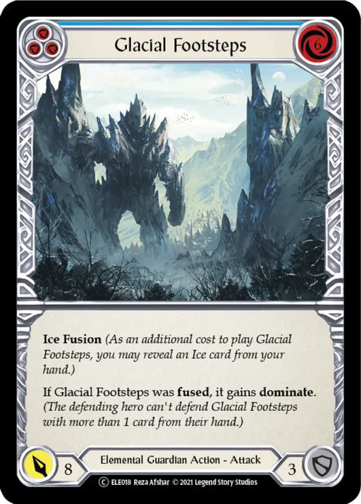 Glacial Footsteps (Blue) [Tales of Aria Unlimited] Unlimited Rainbow Foil - Flesh And Blood Single