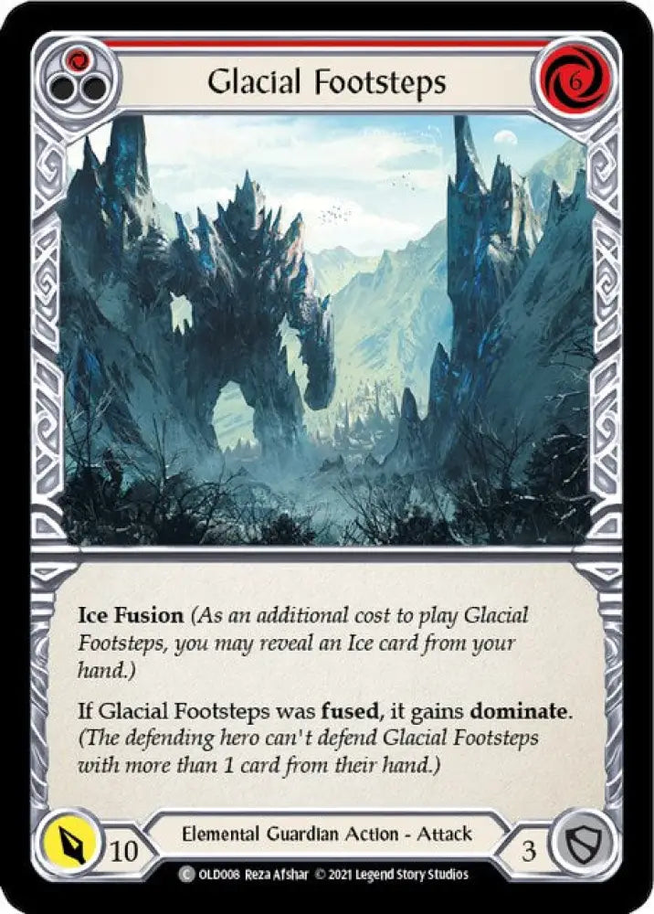 Glacial Footsteps (Red) [Tales of Aria Blitz Deck] 1st Edition Normal - Flesh And Blood Single