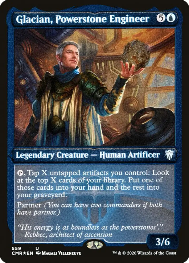 Glacian Powerstone Engineer (Etched) [Commander Legends] - MTG Single
