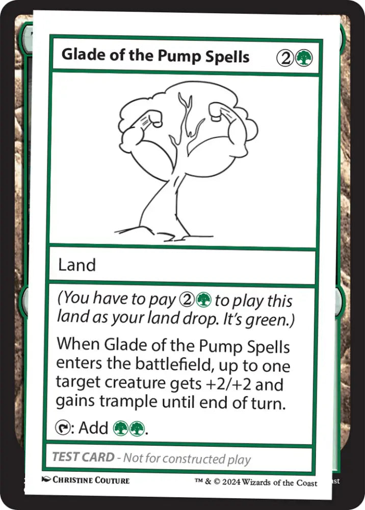 Glade of the Pump Spells [Mystery Booster 2 Playtest Cards] - MTG Single