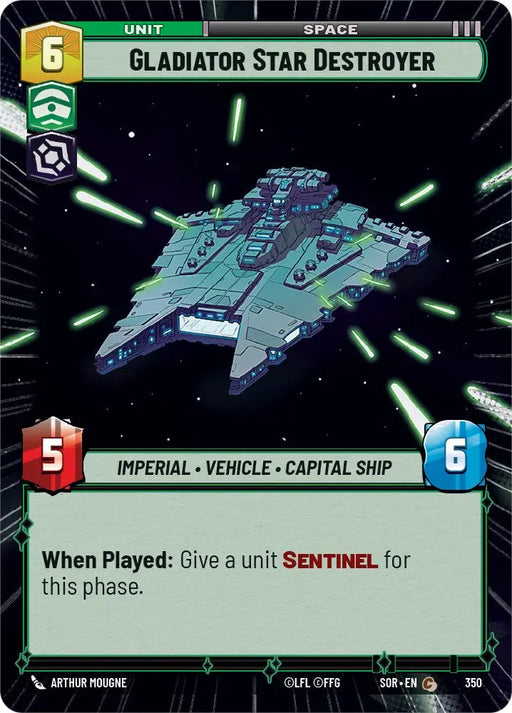 Gladiator Star Destroyer (Hyperspace) (350) [Spark of Rebellion] - Star Wars: Unlimited Single