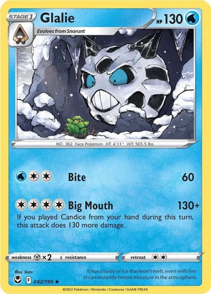 Glalie (042/195) [Sword & Shield: Silver Tempest] - Pokemon Single