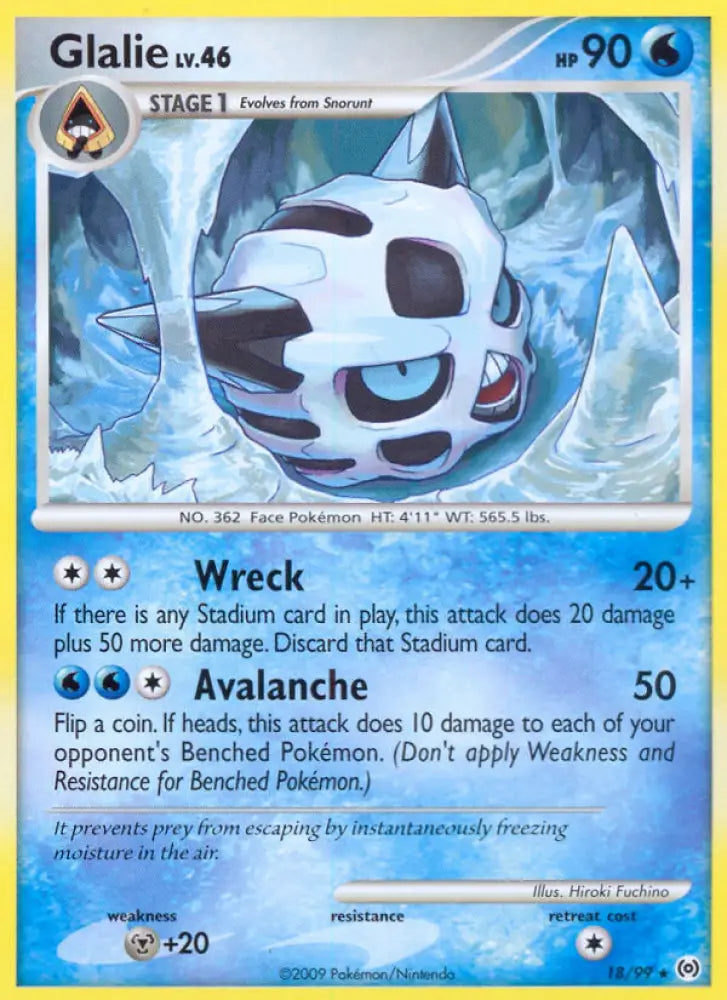 Glalie (18/99) [Platinum: Arceus] - Pokemon Single