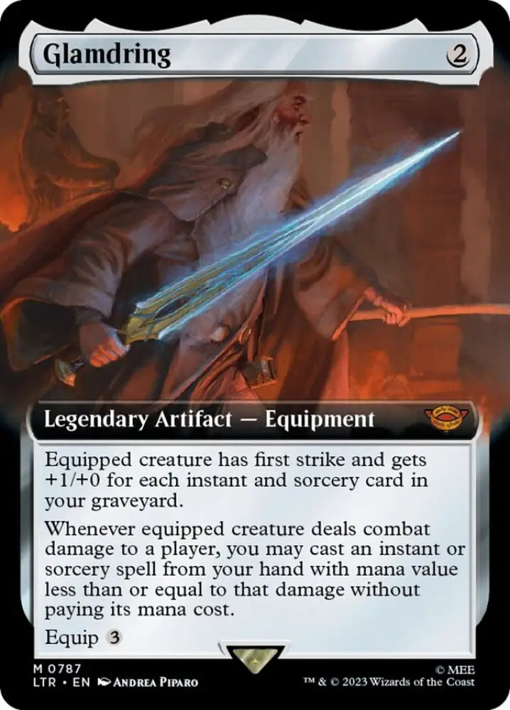 Glamdring (Extended Art) (Surge Foil) [The Lord of the Rings: Tales of Middle-Earth] - MTG Single