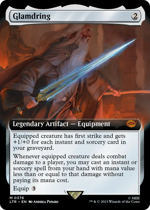 Glamdring (Extended Art) [The Lord of the Rings: Tales of Middle-Earth] - MTG Single