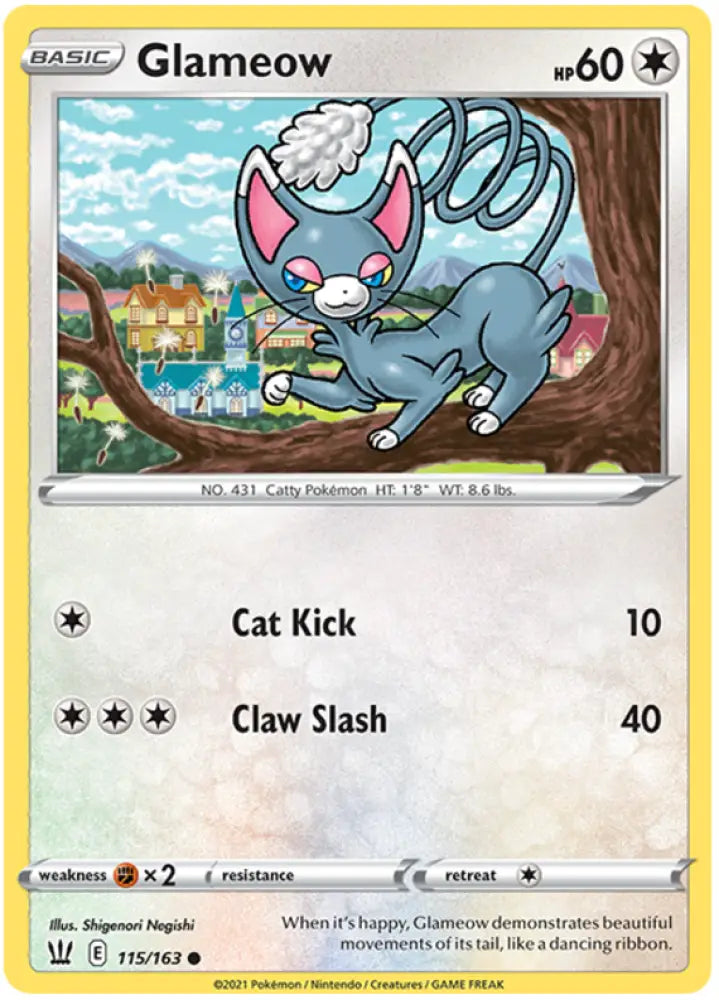 Glameow (115/163) [Sword & Shield: Battle Styles] - Pokemon Single
