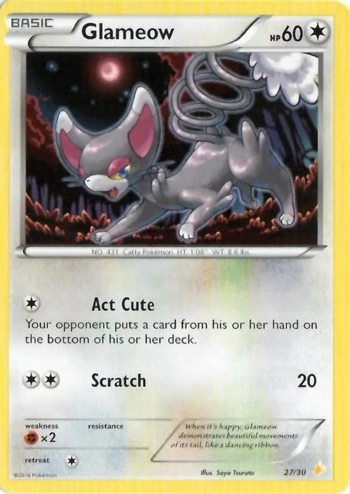 Glameow (27/30) [XY: Trainer Kit 3 - Pikachu Libre] - Pokemon Single