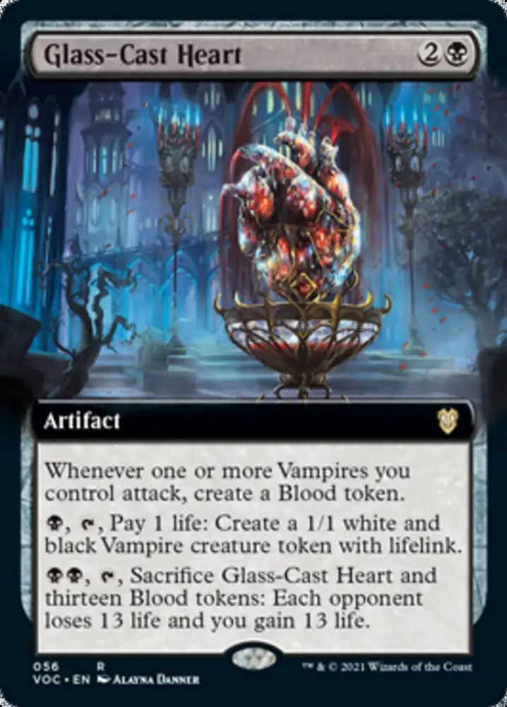 Glass-Cast Heart (Extended Art) [Innistrad: Crimson Vow Commander] - MTG Single