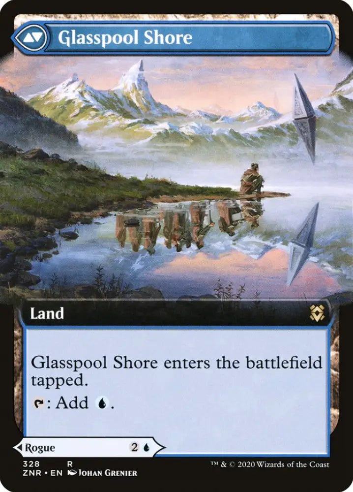 Glasspool Mimic // Glasspool Shore (Extended Art) [Zendikar Rising] - MTG Single