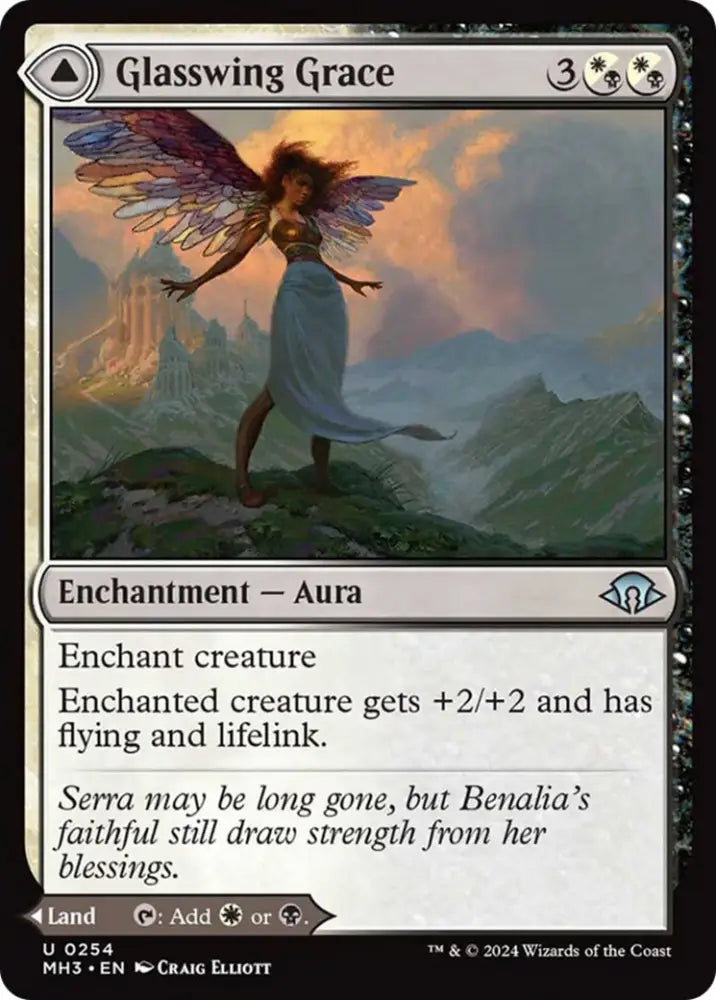 Glasswing Grace // Age-Graced Chapel [Modern Horizons 3] - MTG Single