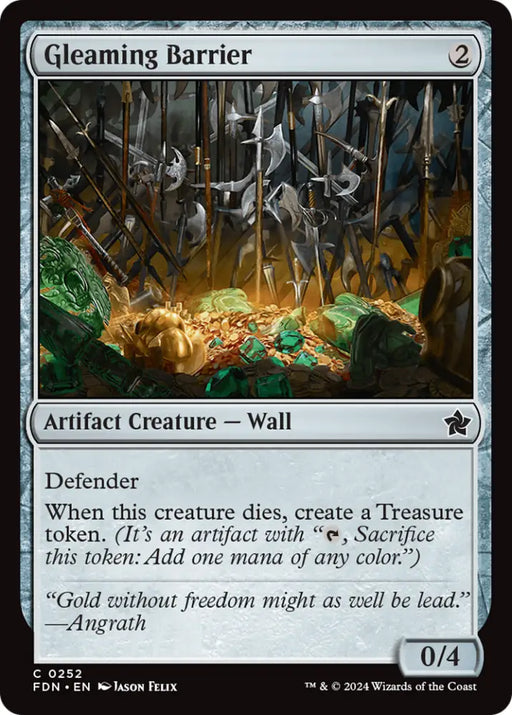 Gleaming Barrier [Foundations] - MTG Single