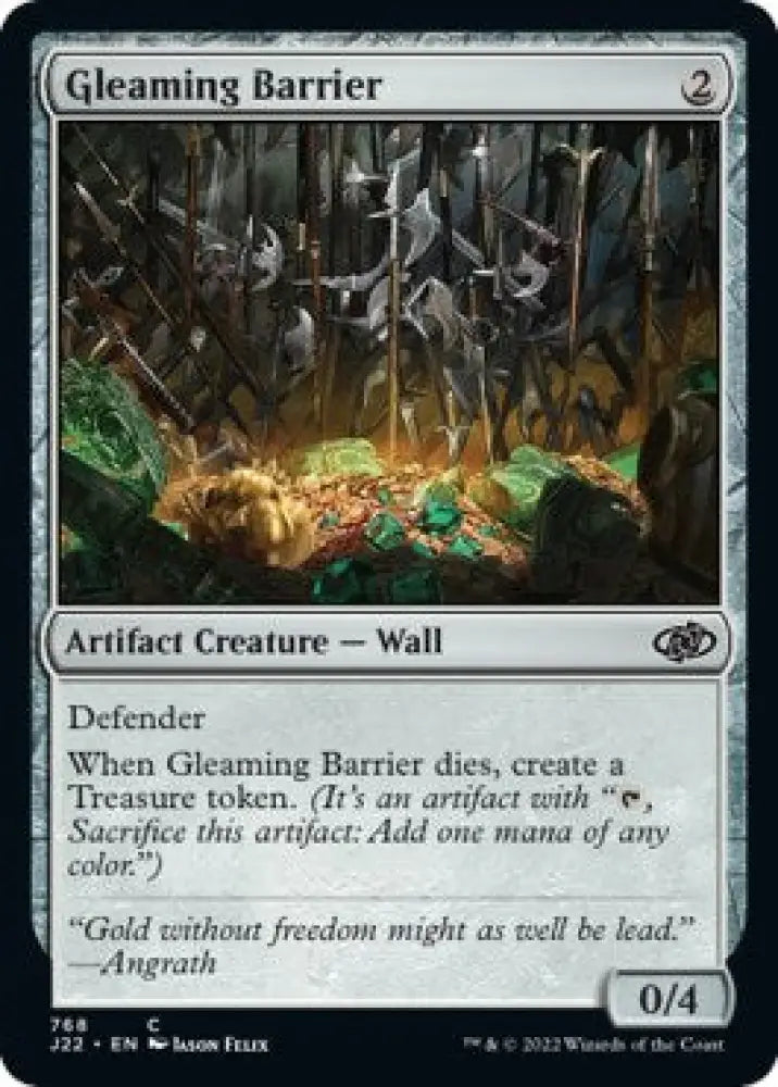 Gleaming Barrier [Jumpstart 2022] - MTG Single