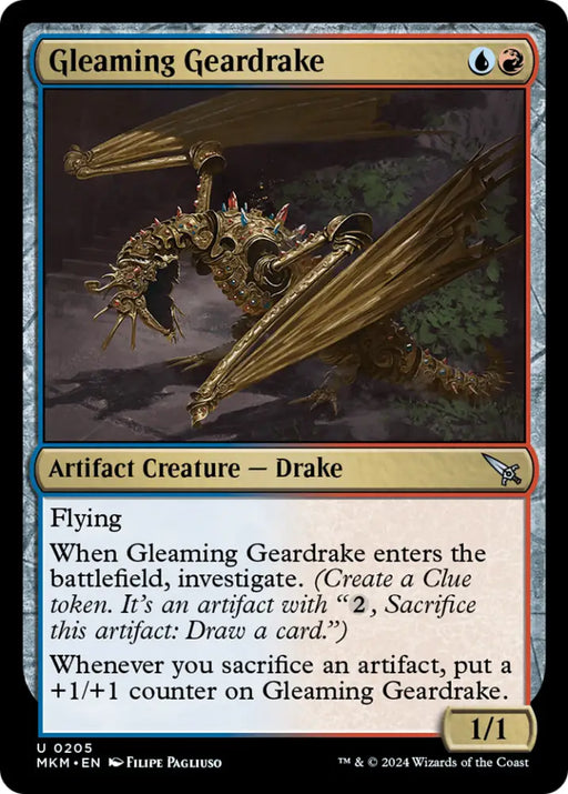 Gleaming Geardrake [Murders at Karlov Manor] - MTG Single