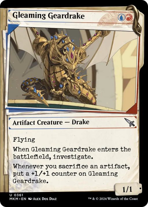 Gleaming Geardrake (Showcase) [Murders at Karlov Manor] - MTG Single