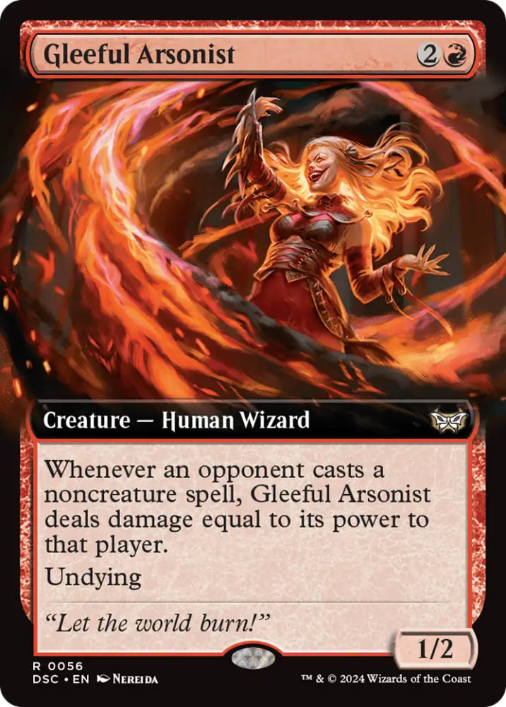 Gleeful Arsonist (Extended Art) [Duskmourn: House of Horror Commander] - MTG Single