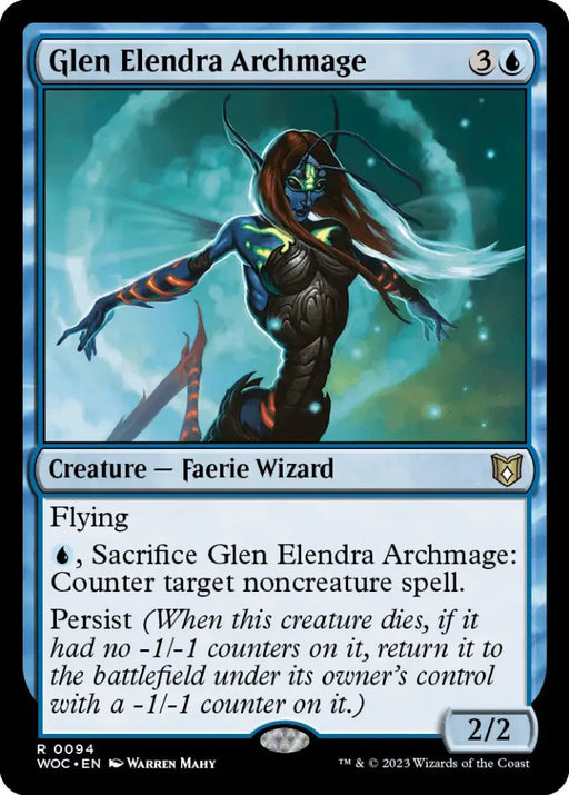 Glen Elendra Archmage [Wilds of Eldraine Commander] - MTG Single