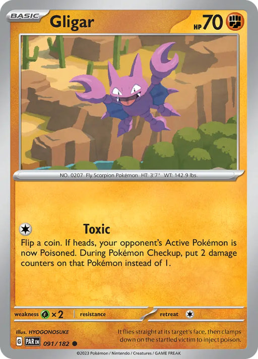 Gligar (091/182) [Scarlet & Violet: Paradox Rift] - Pokemon Single