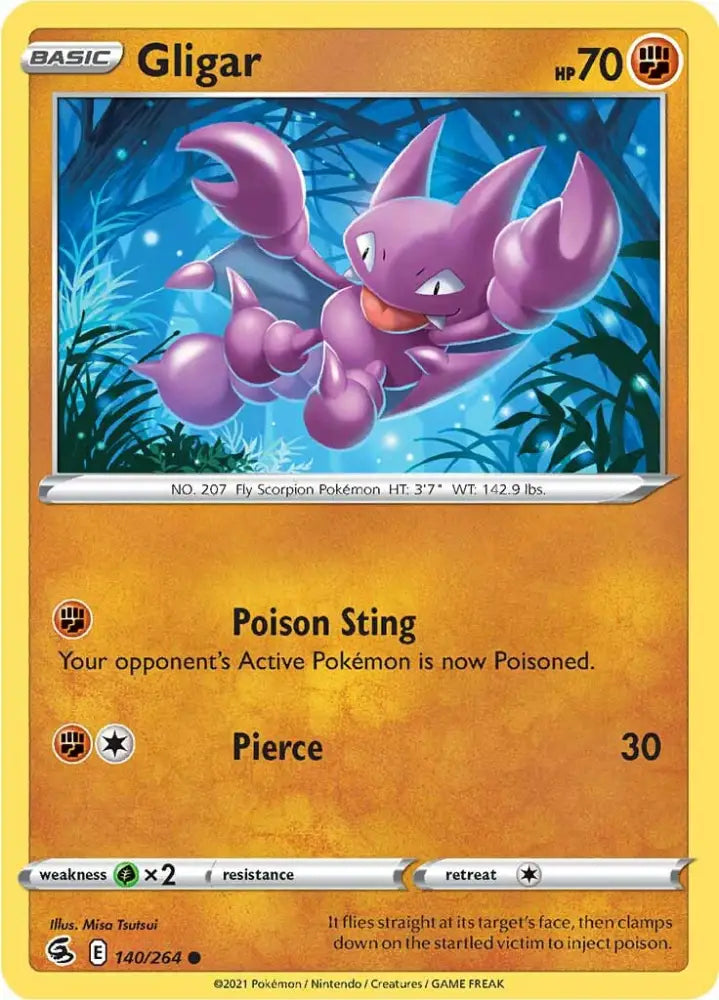 Gligar (140/264) [Sword & Shield: Fusion Strike] - Pokemon Single