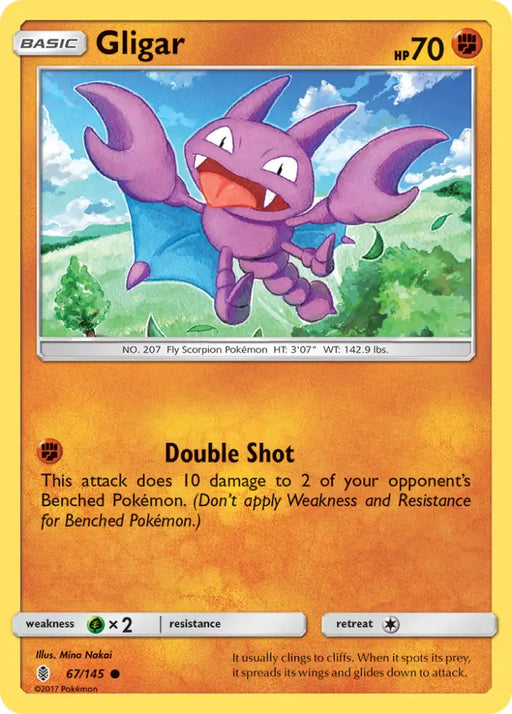 Gligar (67/145) [Sun & Moon: Guardians Rising] - Pokemon Single