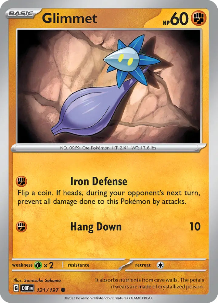 Glimmet (121/197) [Scarlet & Violet: Obsidian Flames] - Pokemon Single