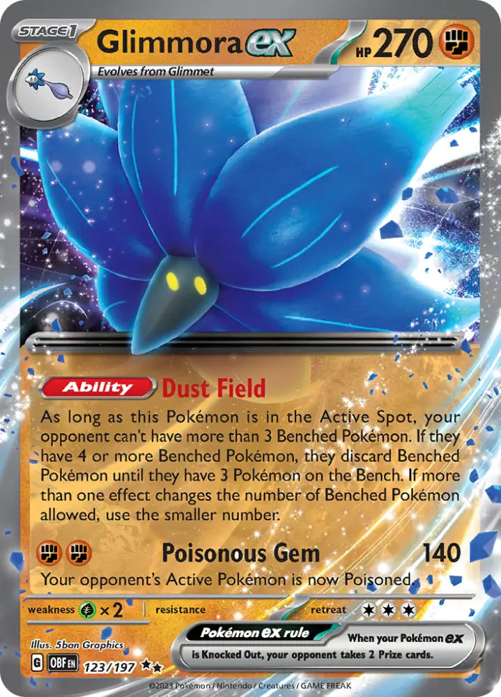 Glimmora ex (123/197) [Scarlet & Violet: Obsidian Flames] - Pokemon Single