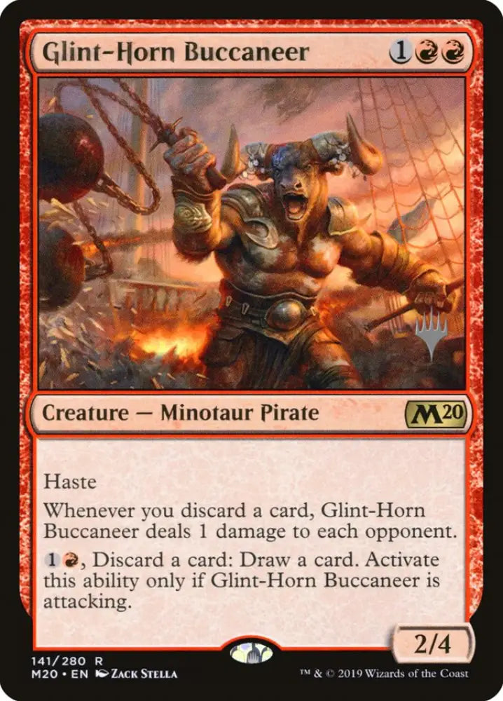 Glint-Horn Buccaneer (Promo Pack) [Core Set 2020 Promos] - MTG Single
