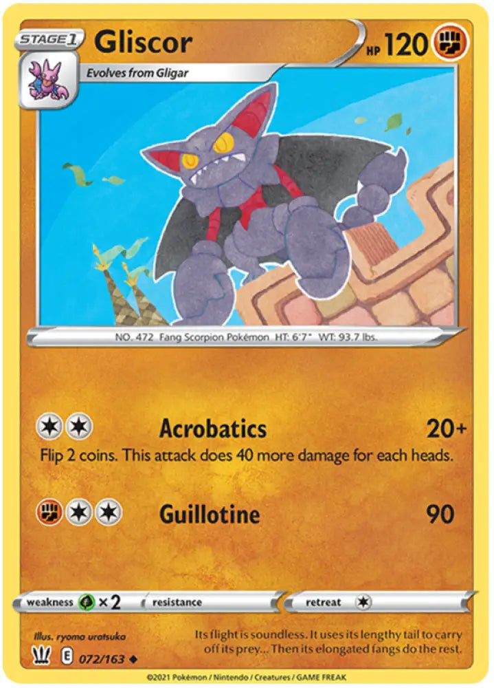 Gliscor (072/163) [Sword & Shield: Battle Styles] - Pokemon Single