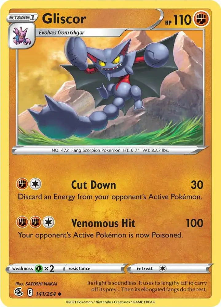 Gliscor (141/264) [Sword & Shield: Fusion Strike] - Pokemon Single