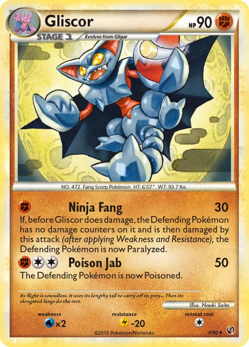 Gliscor (4/90) [HeartGold & SoulSilver: Undaunted] - Pokemon Single