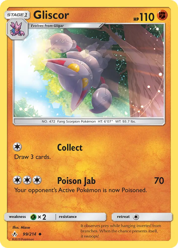 Gliscor (99/214) [Sun & Moon: Unbroken Bonds] - Pokemon Single