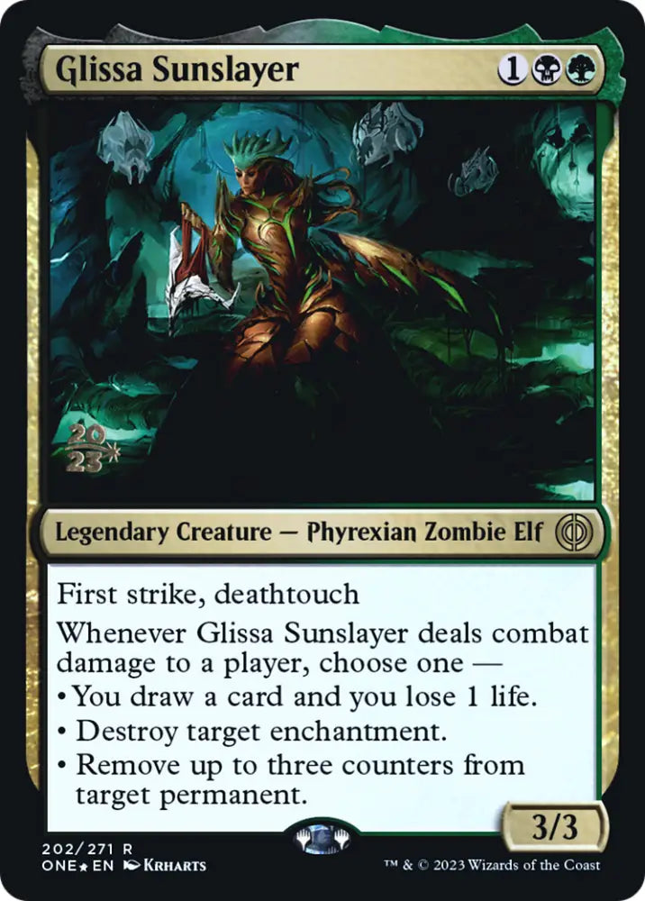 Glissa Sunslayer [Phyrexia: All Will Be One Prerelease Promos] - MTG Single