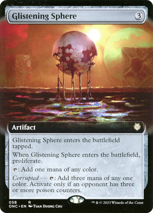 Glistening Sphere (Extended Art) [Phyrexia: All Will Be One Commander] - MTG Single