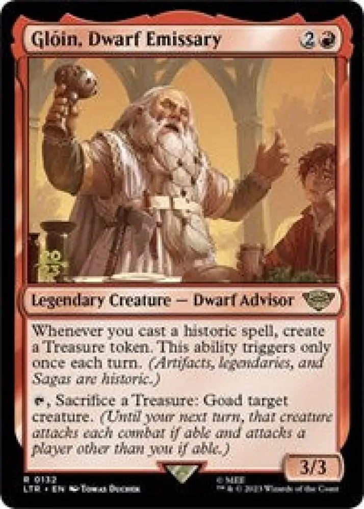 Gloin, Dwarf Emissary (132) [Prerelease Cards]