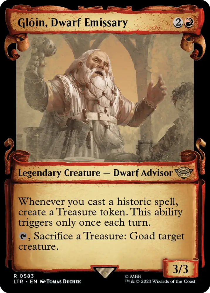 Gloin Dwarf Emissary [The Lord of the Rings: Tales of Middle-Earth Showcase Scrolls] - MTG Single