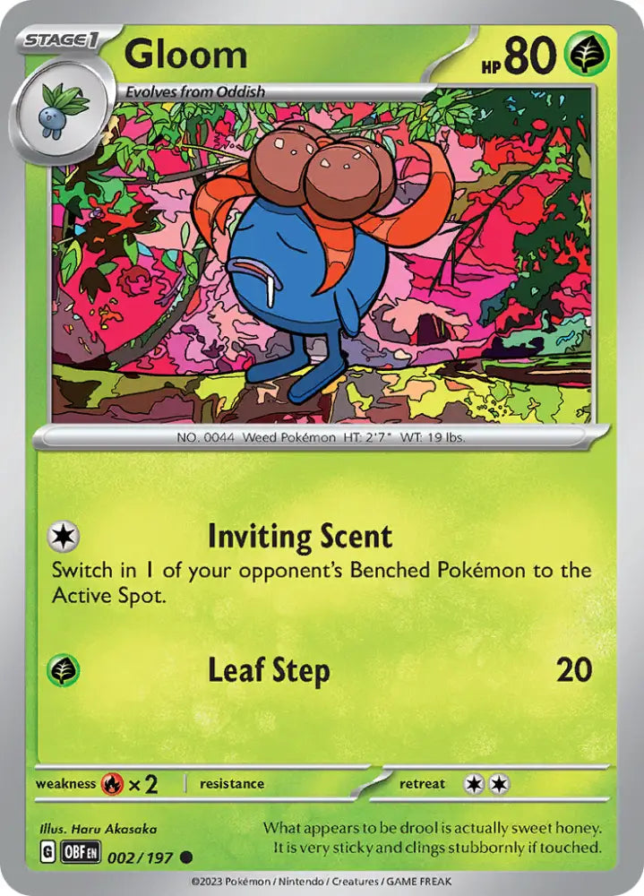 Gloom (002/197) [Scarlet & Violet: Obsidian Flames] - Pokemon Single