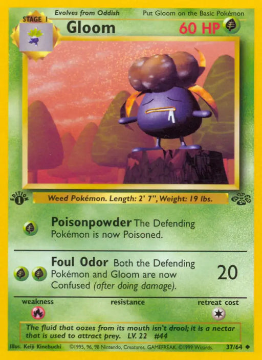 Gloom (37/64) [Jungle 1st Edition] - Pokemon Single
