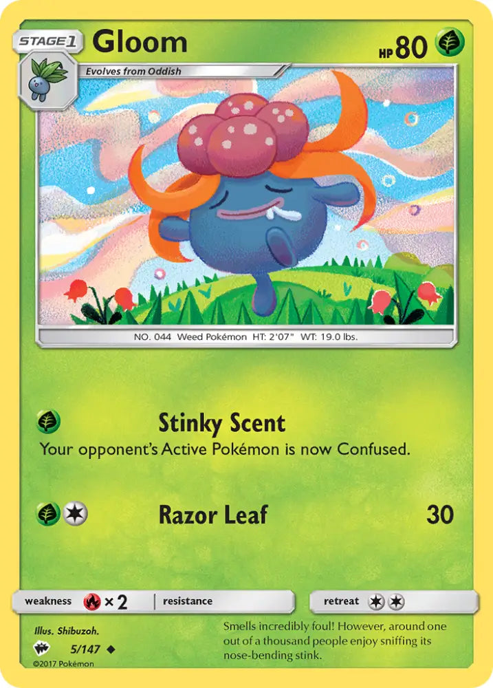 Gloom (5/147) [Sun & Moon: Burning Shadows] - Pokemon Single
