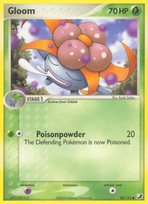 Gloom (58/115) [EX: Unseen Forces] - Pokemon Single