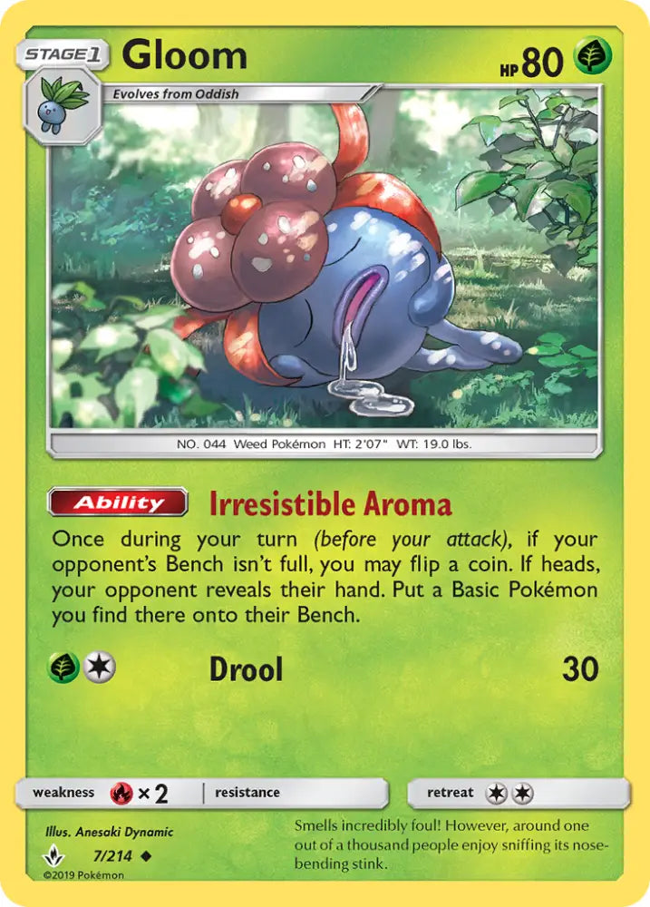 Gloom (7/214) [Sun & Moon: Unbroken Bonds] - Pokemon Single
