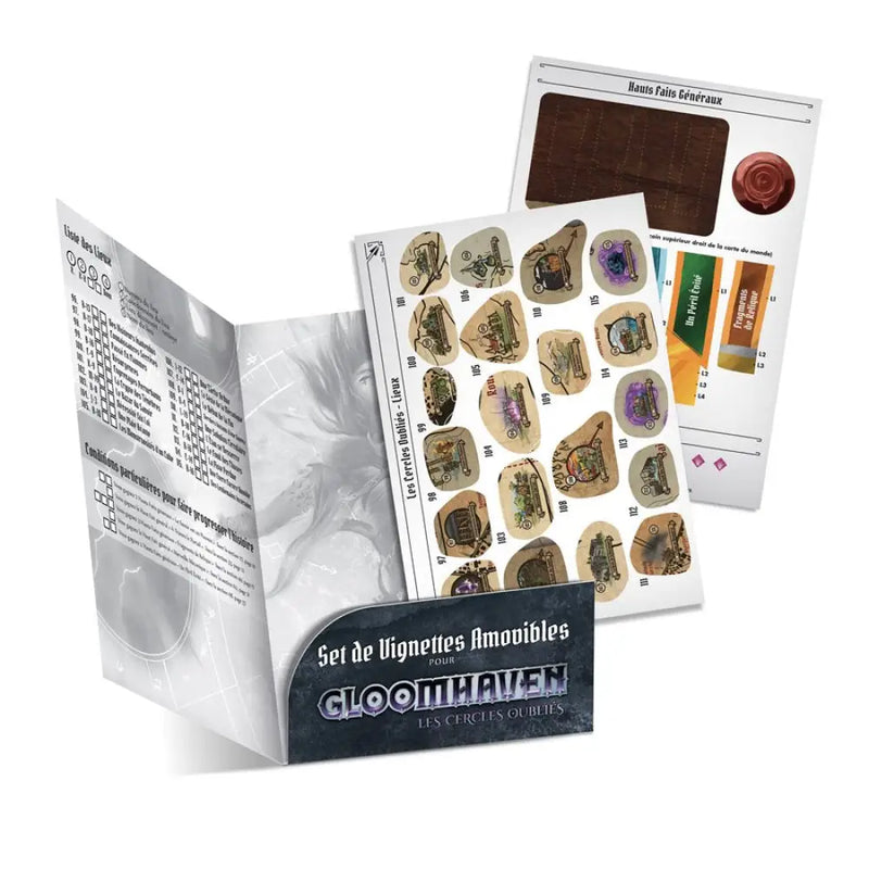 GLOOMHAVEN: LES CERCLES OUBLIÉS: REMOVABLE STICKER SET (FR) - Board Games
