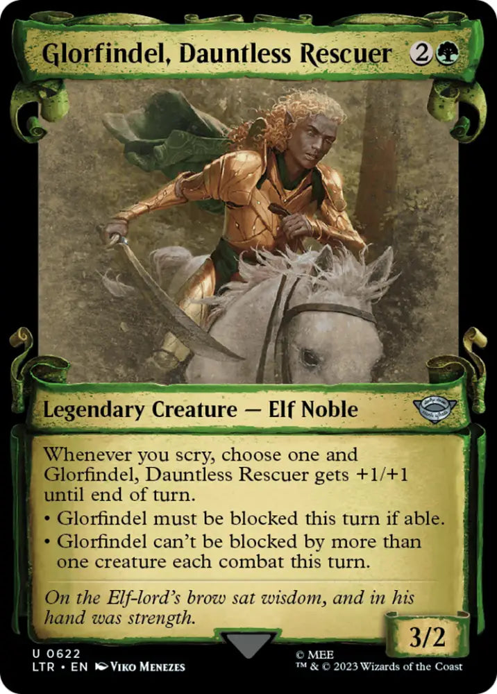 Glorfindel Dauntless Rescuer [The Lord of the Rings: Tales of Middle-Earth Showcase Scrolls] - MTG Single