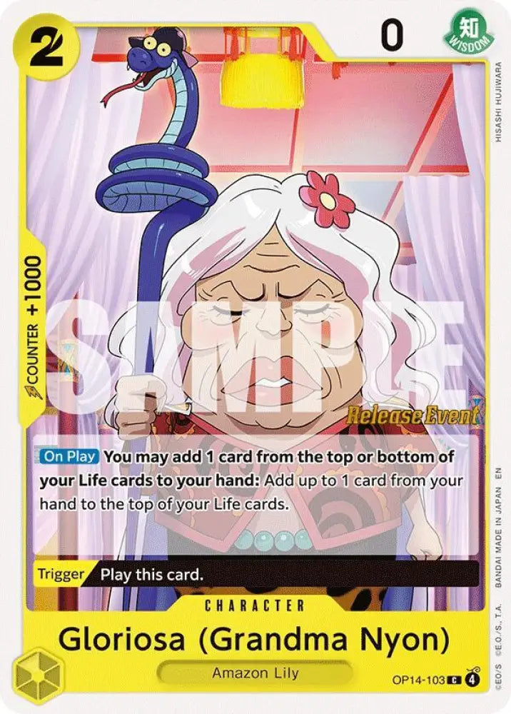 Gloriosa (Grandma Nyon) (OP14-103) [The Azure Sea's Seven Release Event Cards]