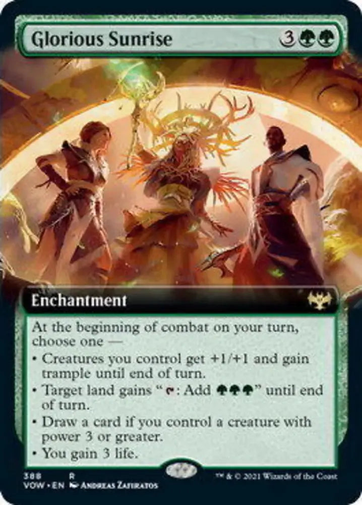 Glorious Sunrise (Extended Art) [Innistrad: Crimson Vow] - MTG Single