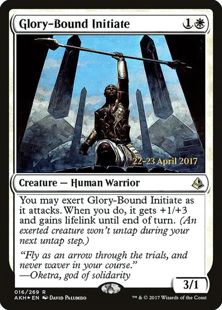 Glory-Bound Initiate [Amonkhet Prerelease Promos] - MTG Single
